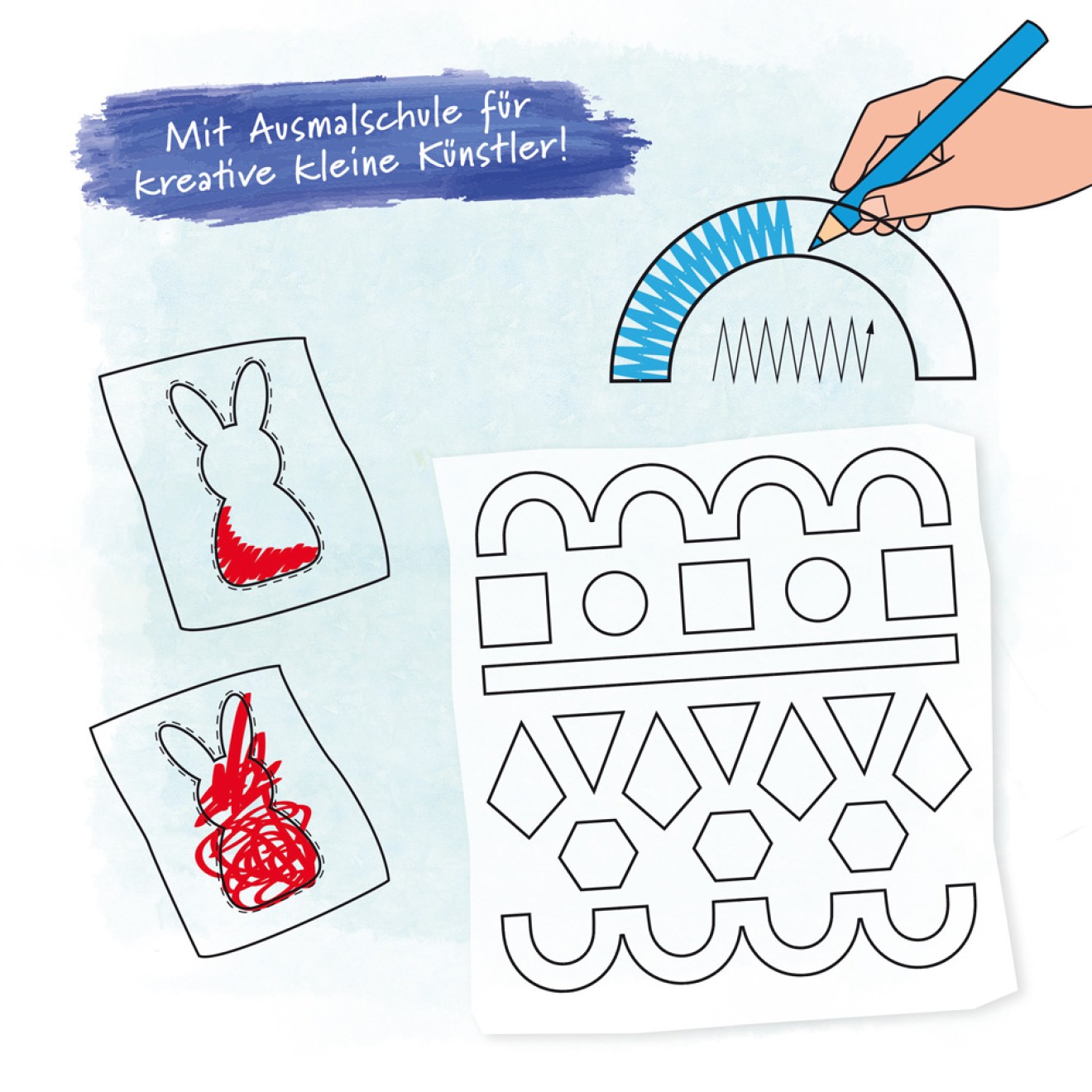 Ausmal-Sticker-Buch – Kindergarten