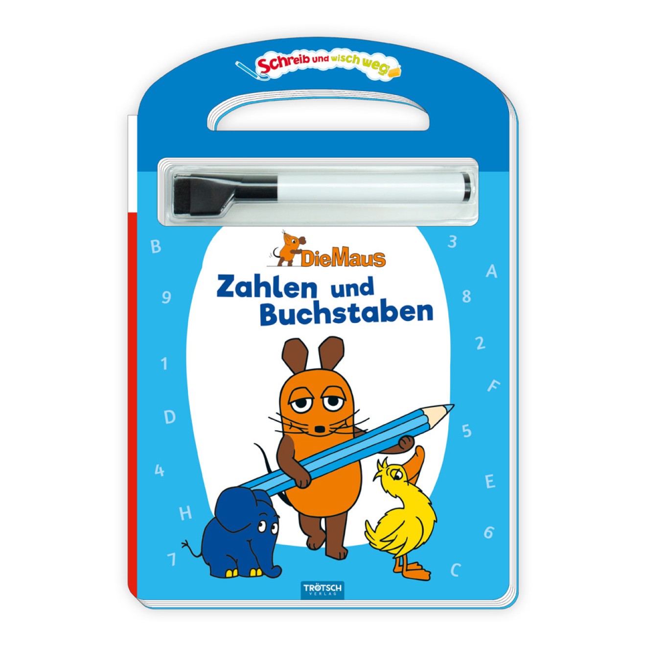 DIE MAUS Schreib und wisch weg "Buchstaben und Zahlen"