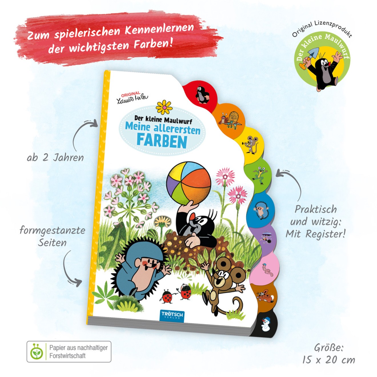DER KLEINE MAULWURF Registerbuch "Farben"