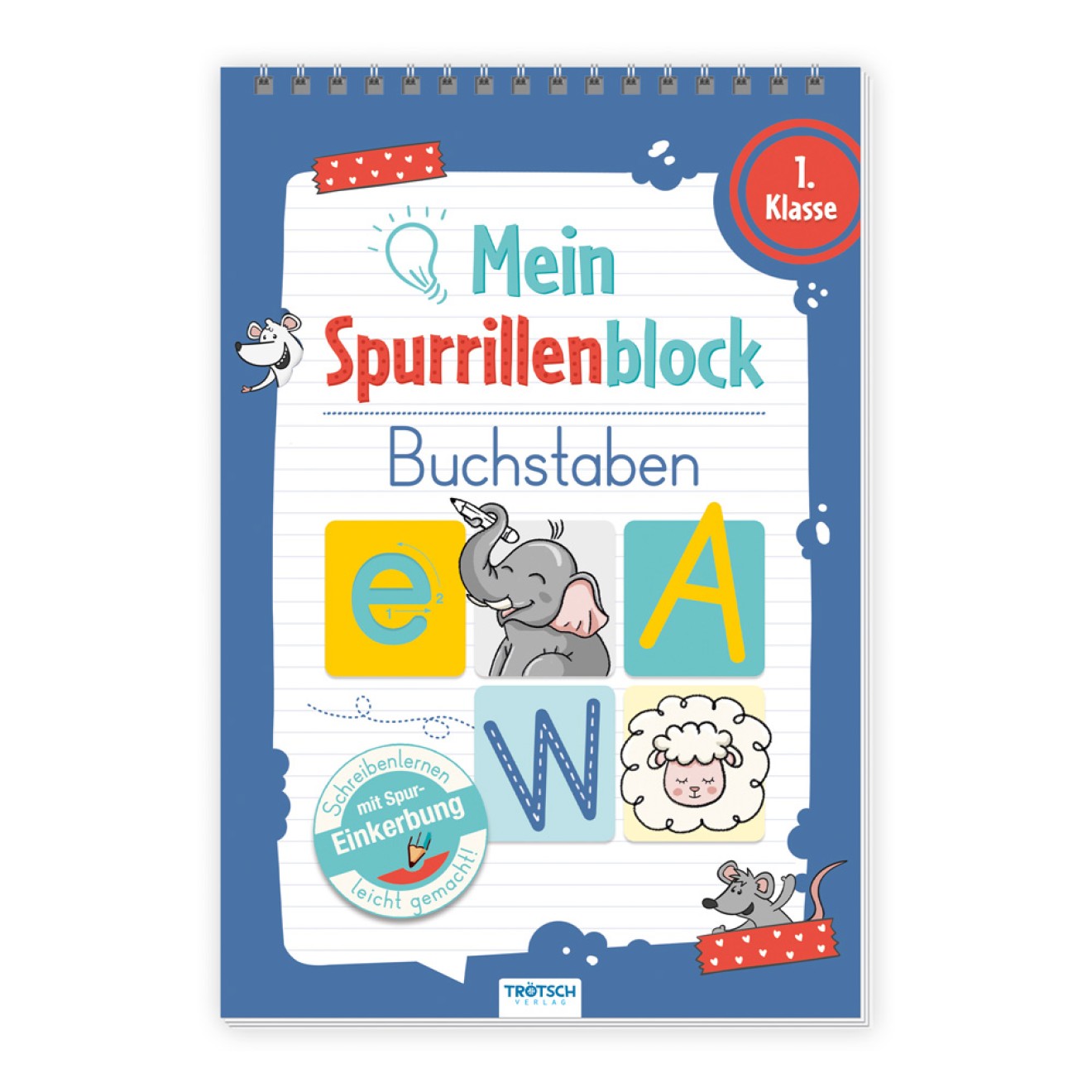 Spurrillenblock Buchstaben