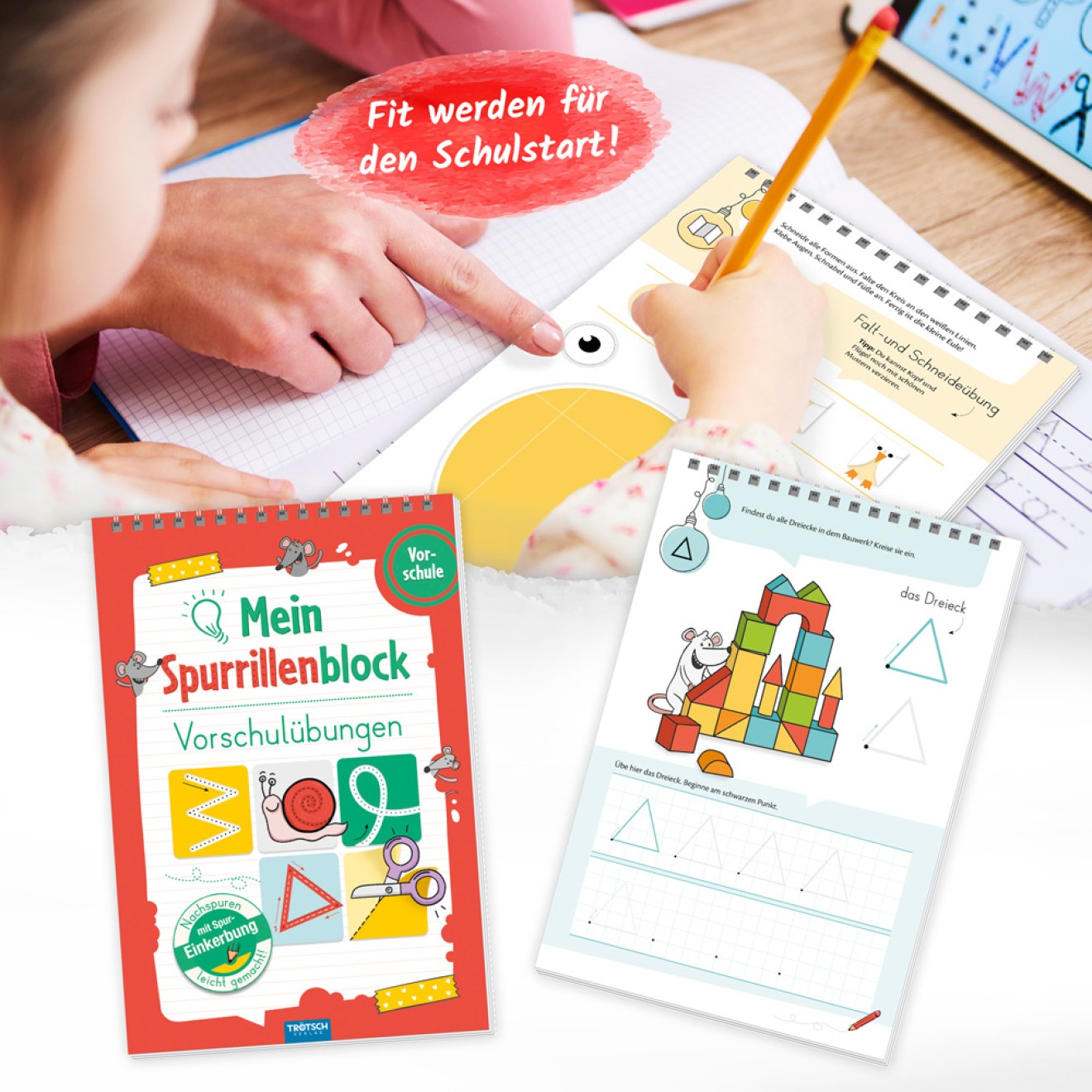 Spurrillenblock Vorschulübung