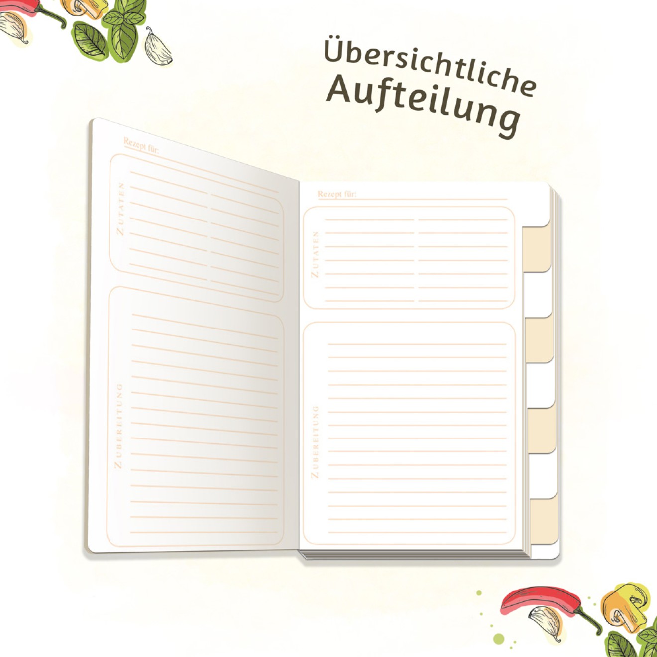 Notizbuch "Meine Rezepte" Küche