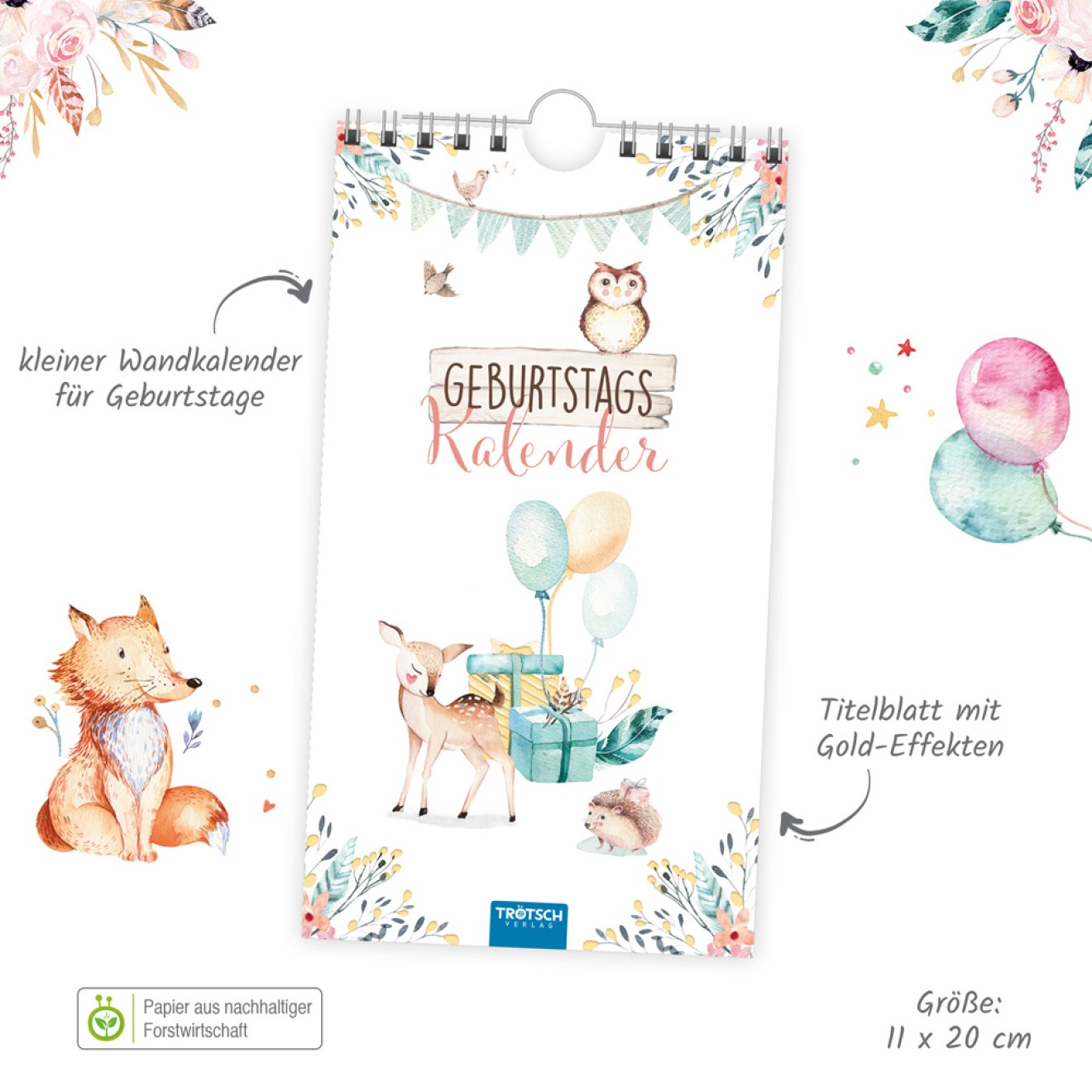 Geburtstagskalender "Waldfreunde"