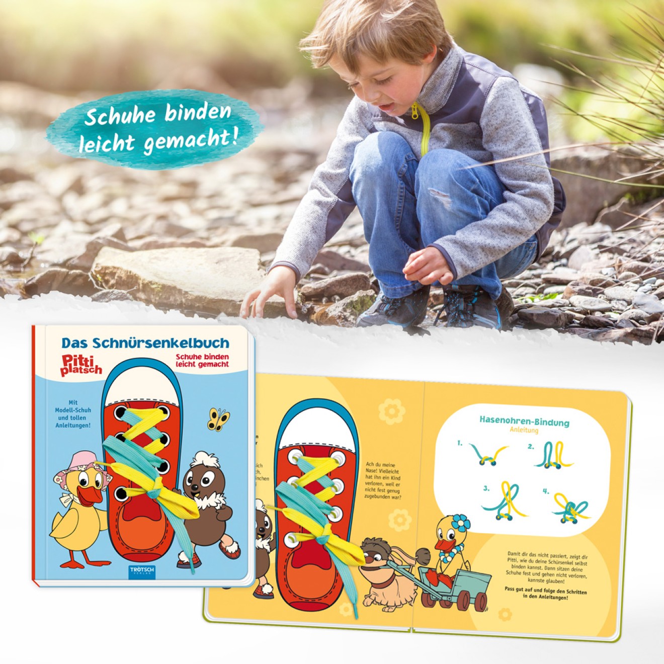 UNSER SANDMÄNNCHEN Schnürsenkel-Buch "Pittiplatsch"