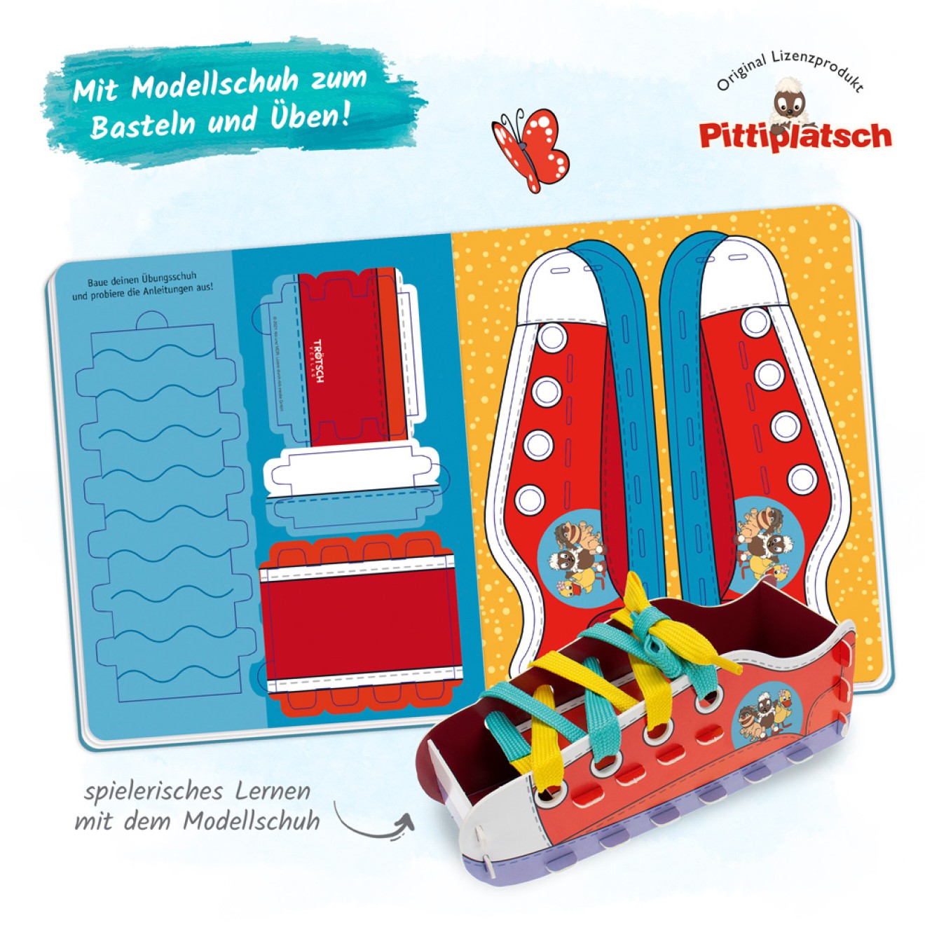 UNSER SANDMÄNNCHEN Schnürsenkel-Buch "Pittiplatsch"