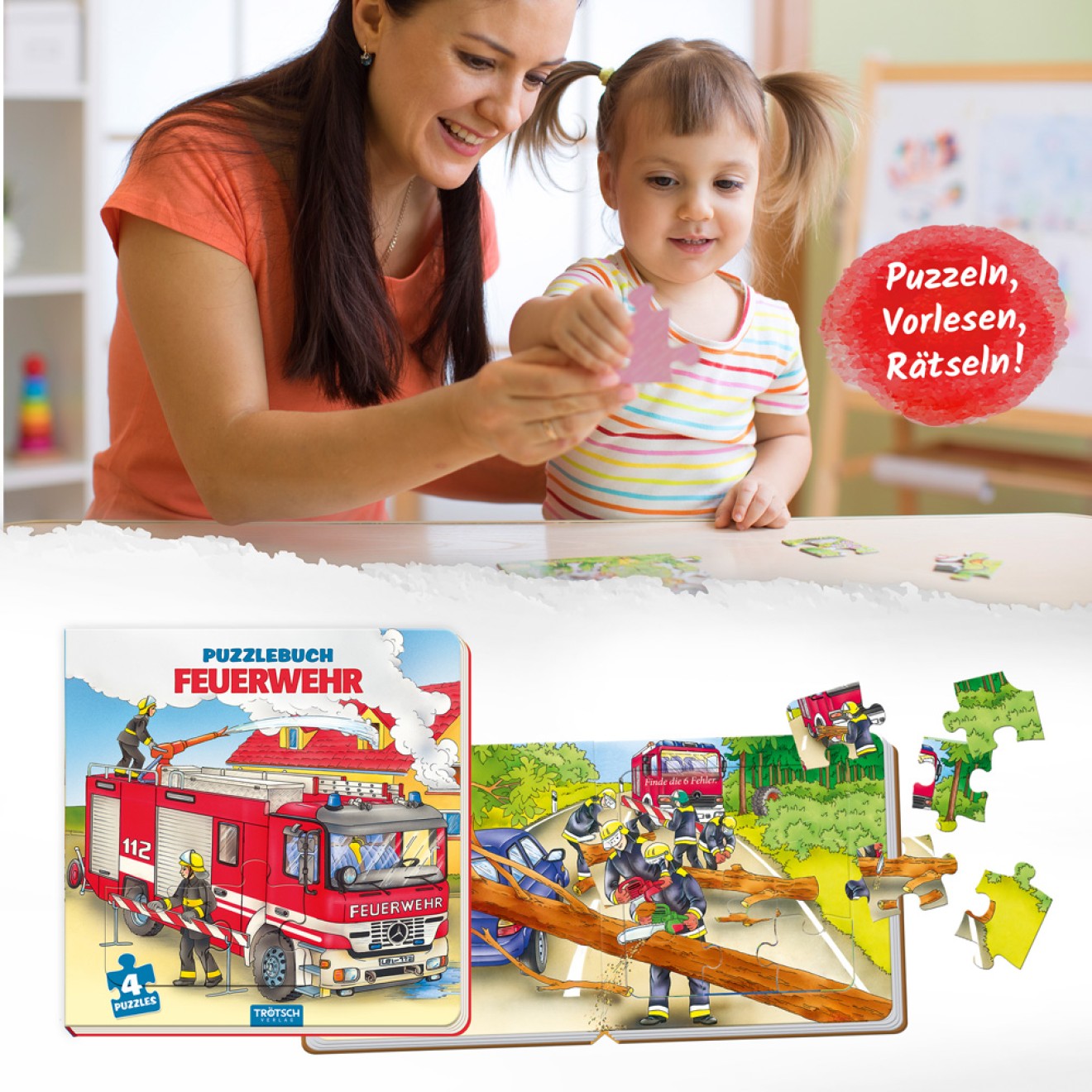 Puzzlebuch quadratisch "Feuerwehr"