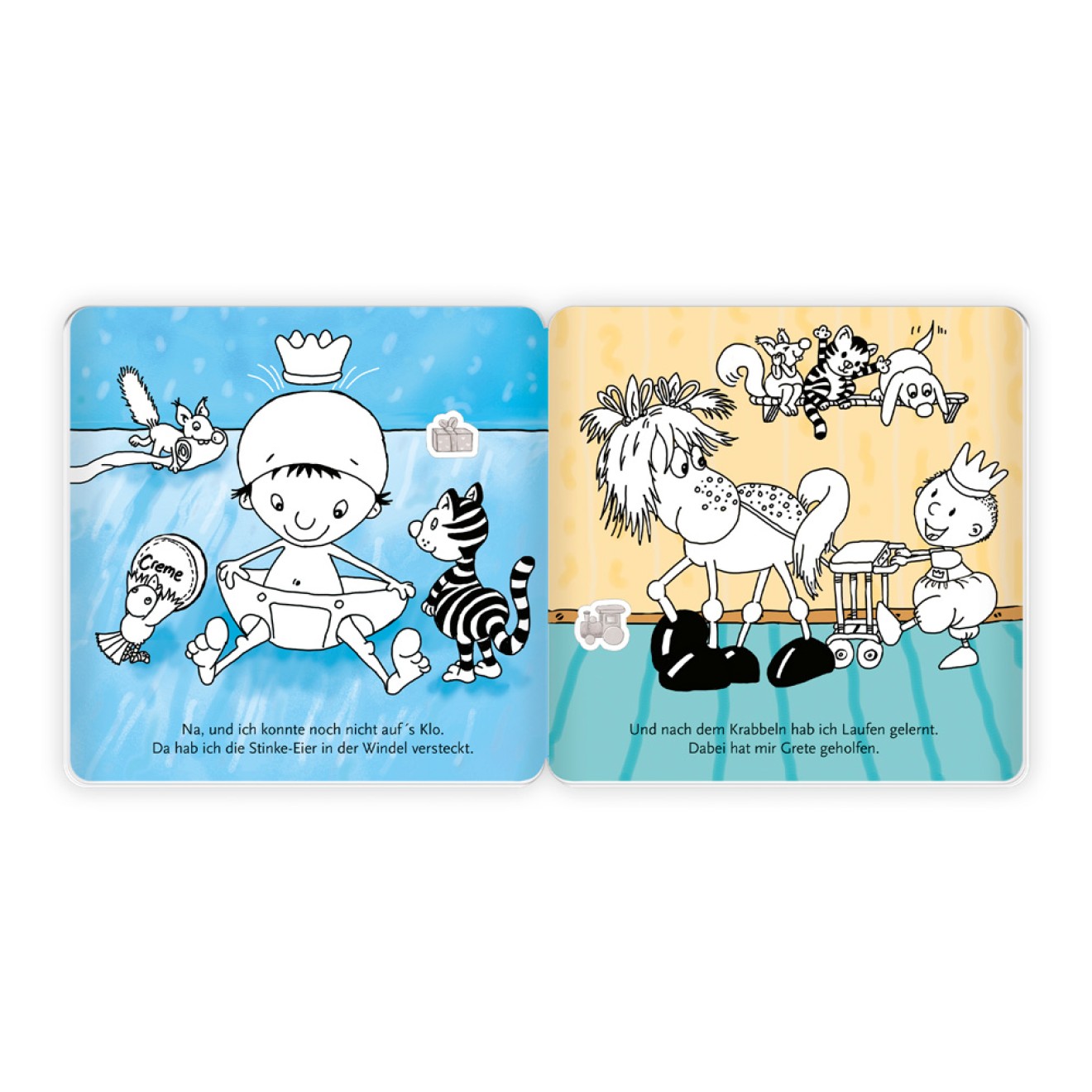 DER KLEINE KÖNIG Stickermalbuch