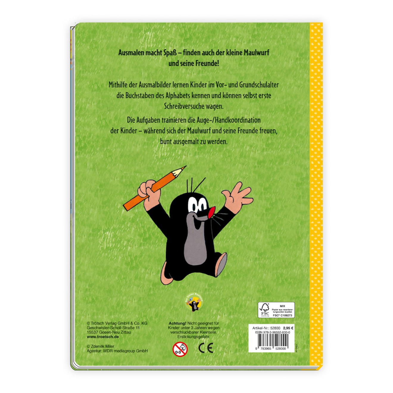 DER KLEINE MAULWURF ABC-Malbuch