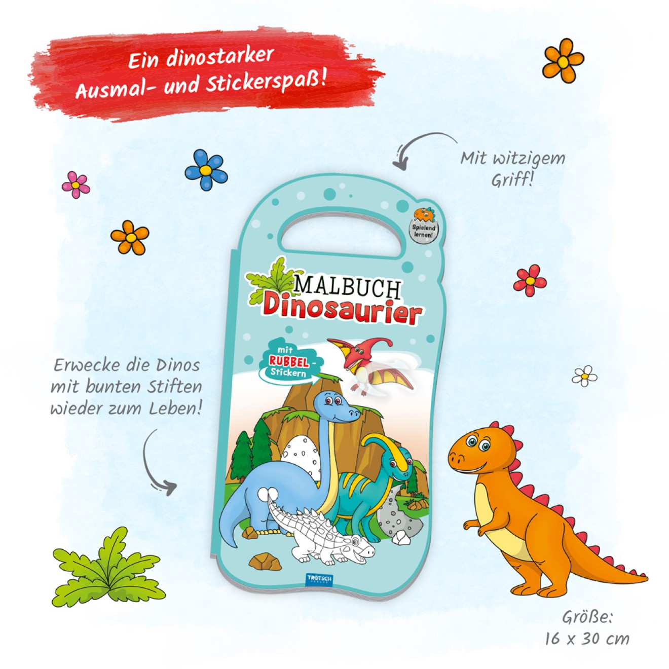 Malbuch Rubbelsticker "Dino"