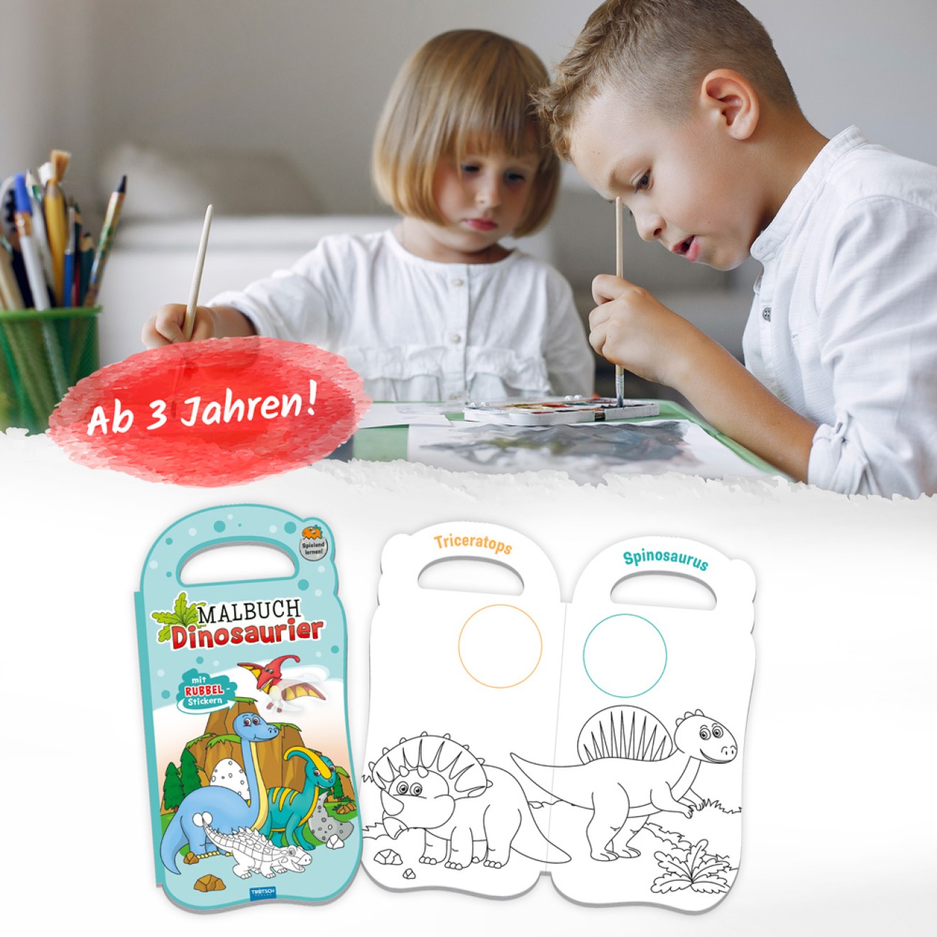 Malbuch Rubbelsticker "Dino"
