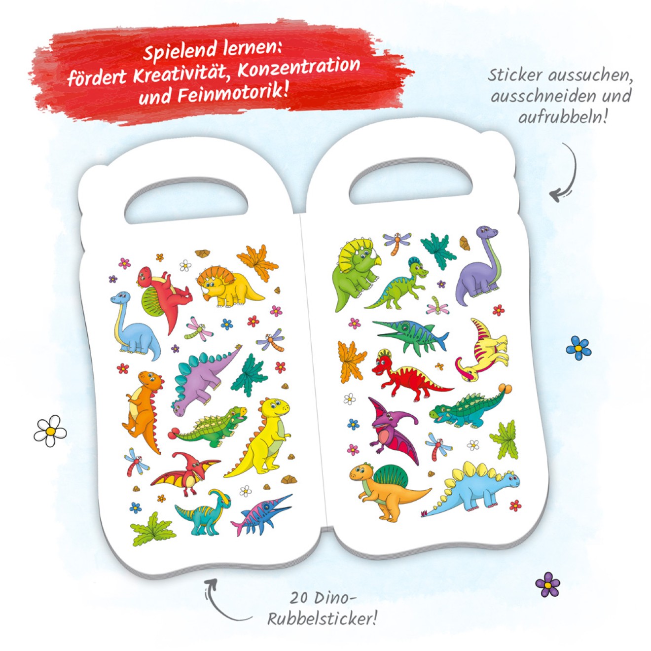 Malbuch Rubbelsticker "Dino"