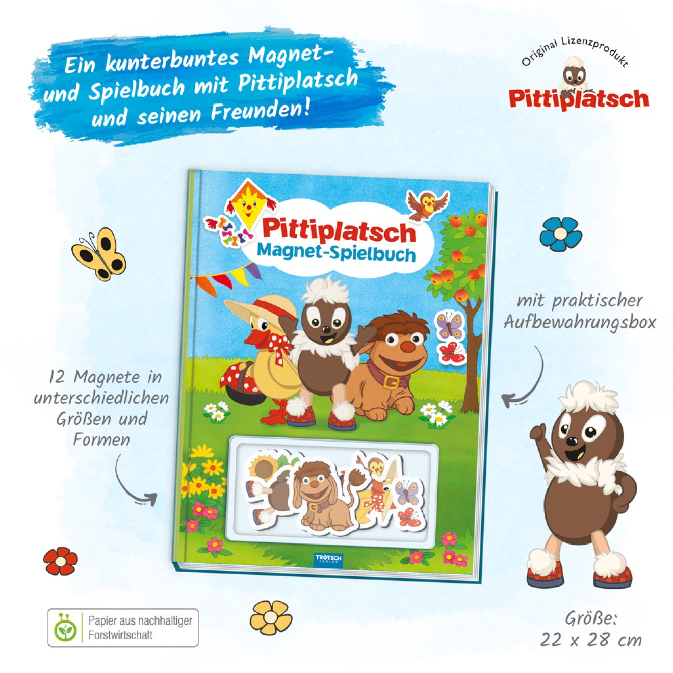 UNSER SANDMÄNNCHEN Magnet-Spielbuch "Pittiplatsch"
