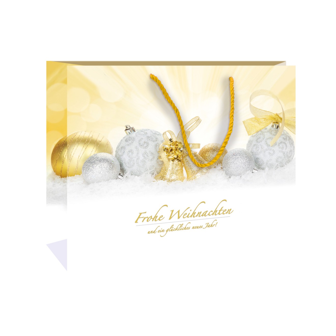 Weihnachts-Glitzertasche groß quer