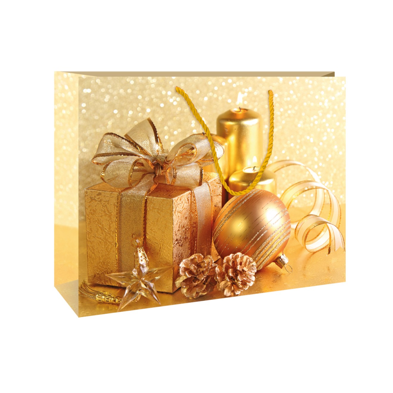 Weihnachts-Glitzertasche groß quer