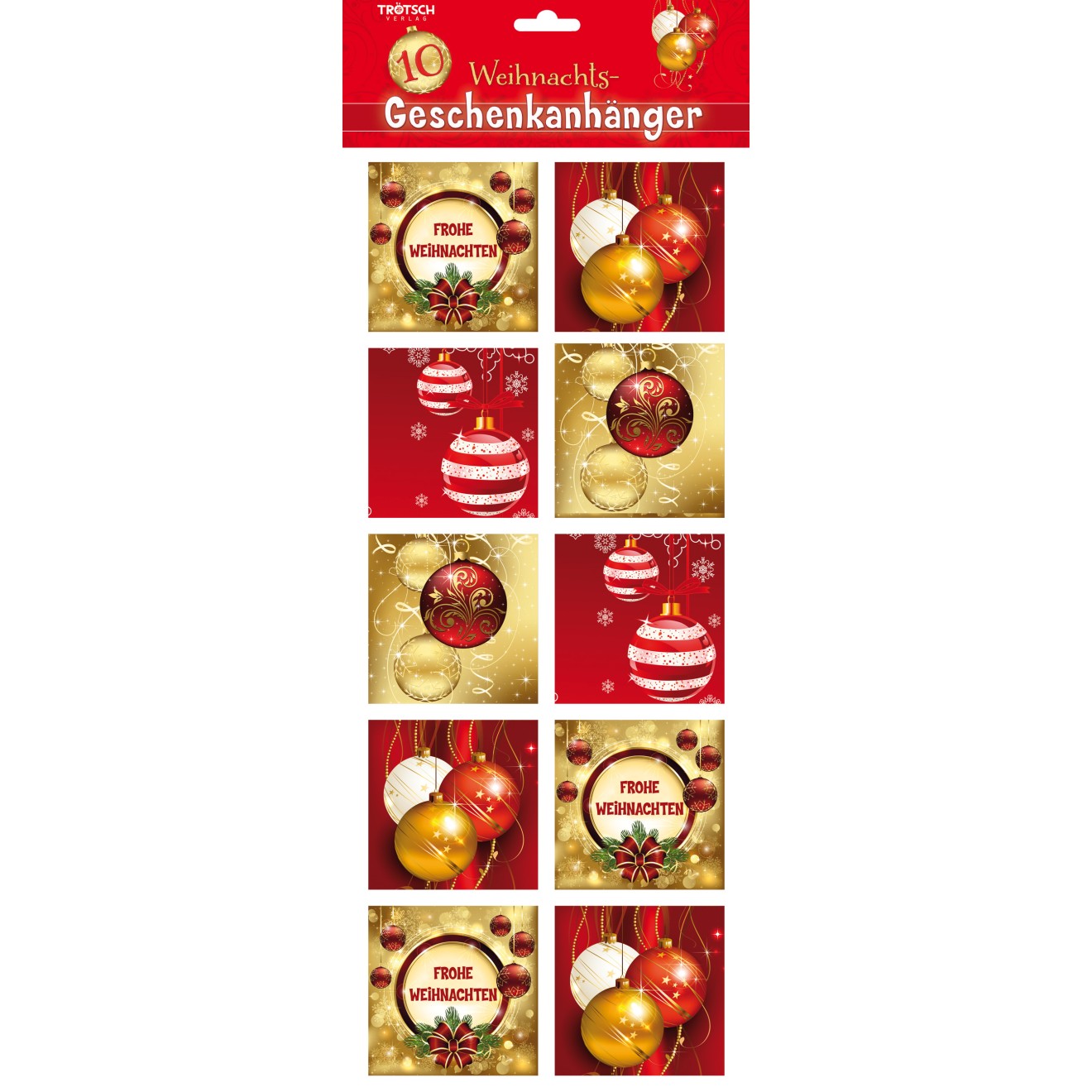 10er-Set Weihnachts-Geschenkanhänger