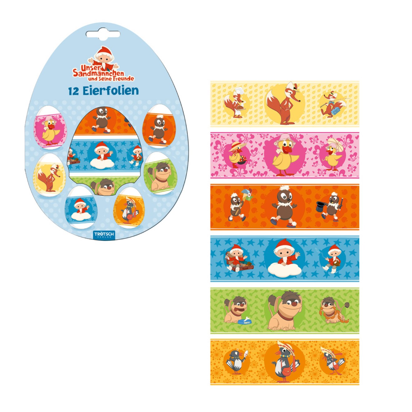 Eierfolien 12er Set "Unser Sandmann"