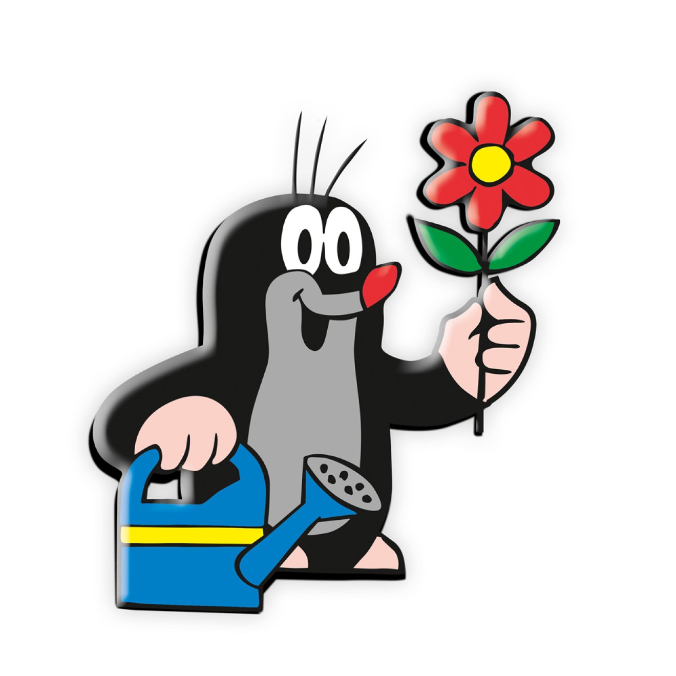 DER KLEINE MAULWURF 3D Magnet "Maulwurf mit Gießkanne"