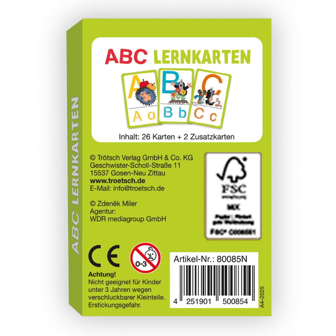 DER KLEINE MAULWURF Lernkarten ABC