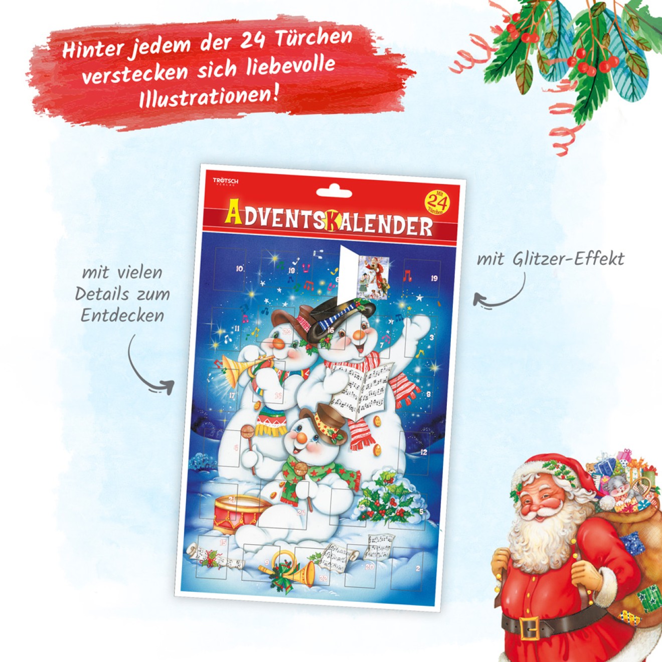Adventskalender A 4 Schneemann