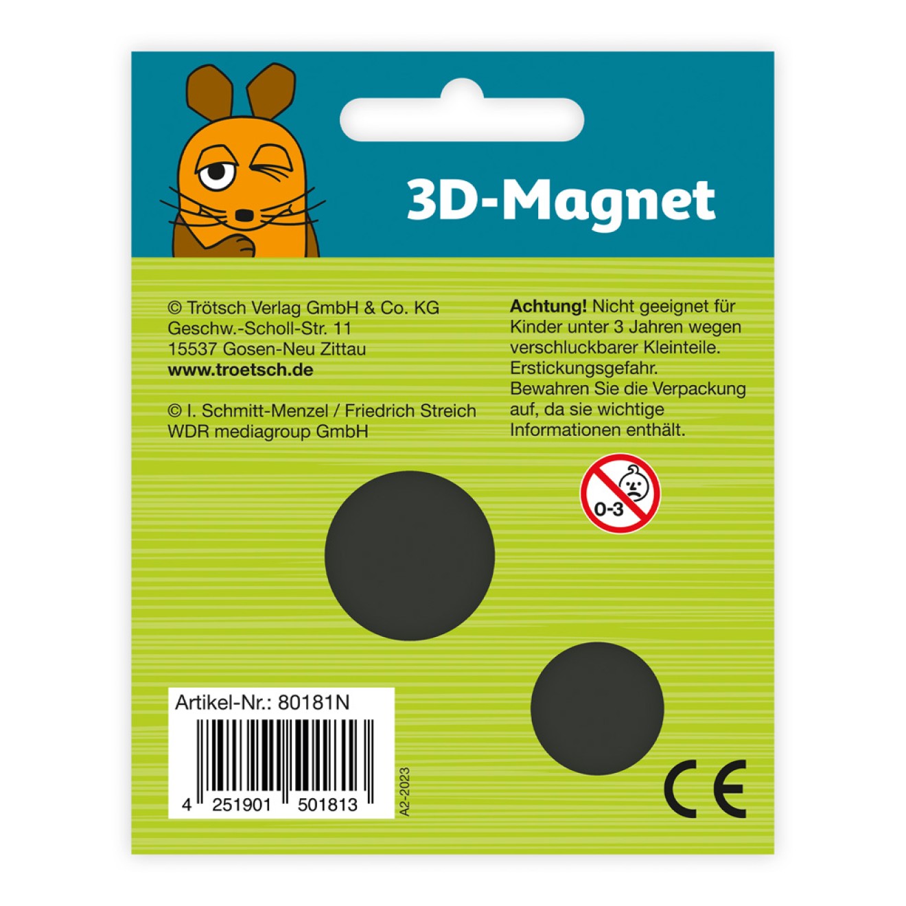 DIE MAUS 3D Magnet "Maus und Freunde"