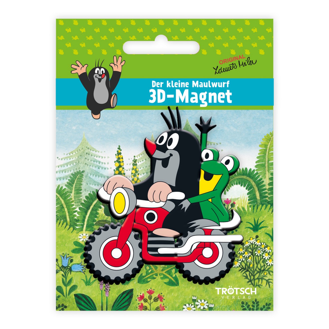DER KLEINE MAULWURF 3D Magnet "Maulwurf Motorrad"