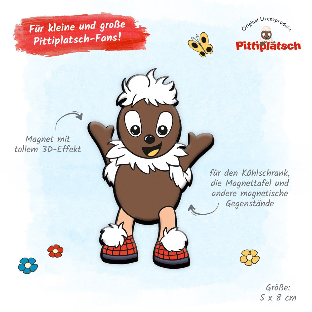 UNSER SANDMÄNNCHEN 3D Magnet "Pitti stehend"