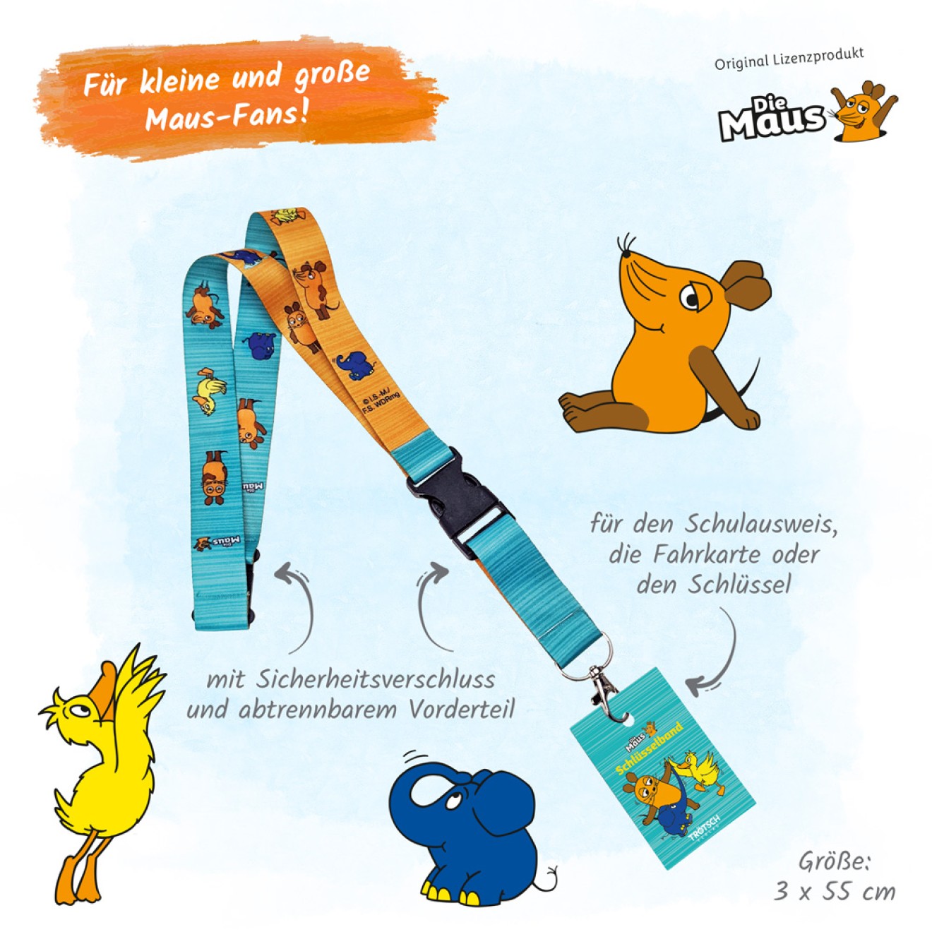 DIE MAUS Schlüsselband "Maus"
