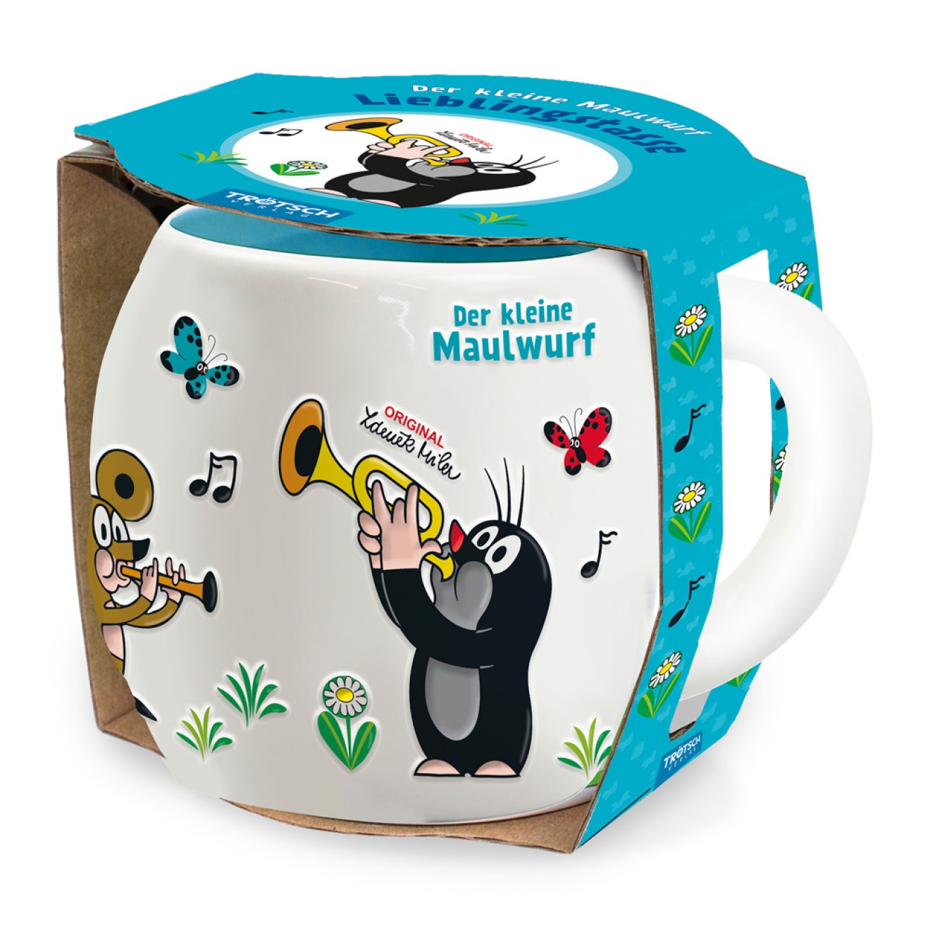 DER KLEINE MAULWURF 3D Keramiktasse "Musik"