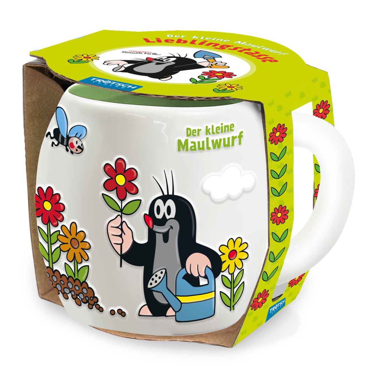 DER KLEINE MAULWURF 3D Keramiktasse "Garten"