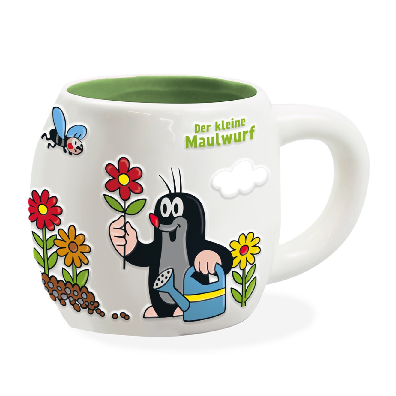 DER KLEINE MAULWURF 3D Keramiktasse "Garten"