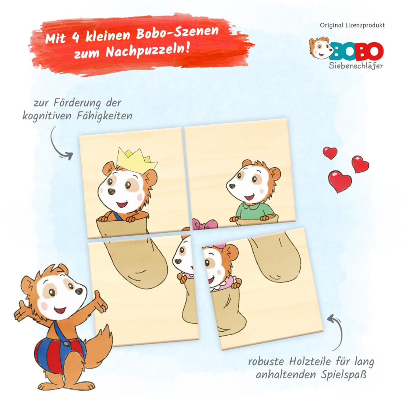 BOBO SIEBENSCHLÄFER "Erster Puzzlespaß" Holzpuzzle