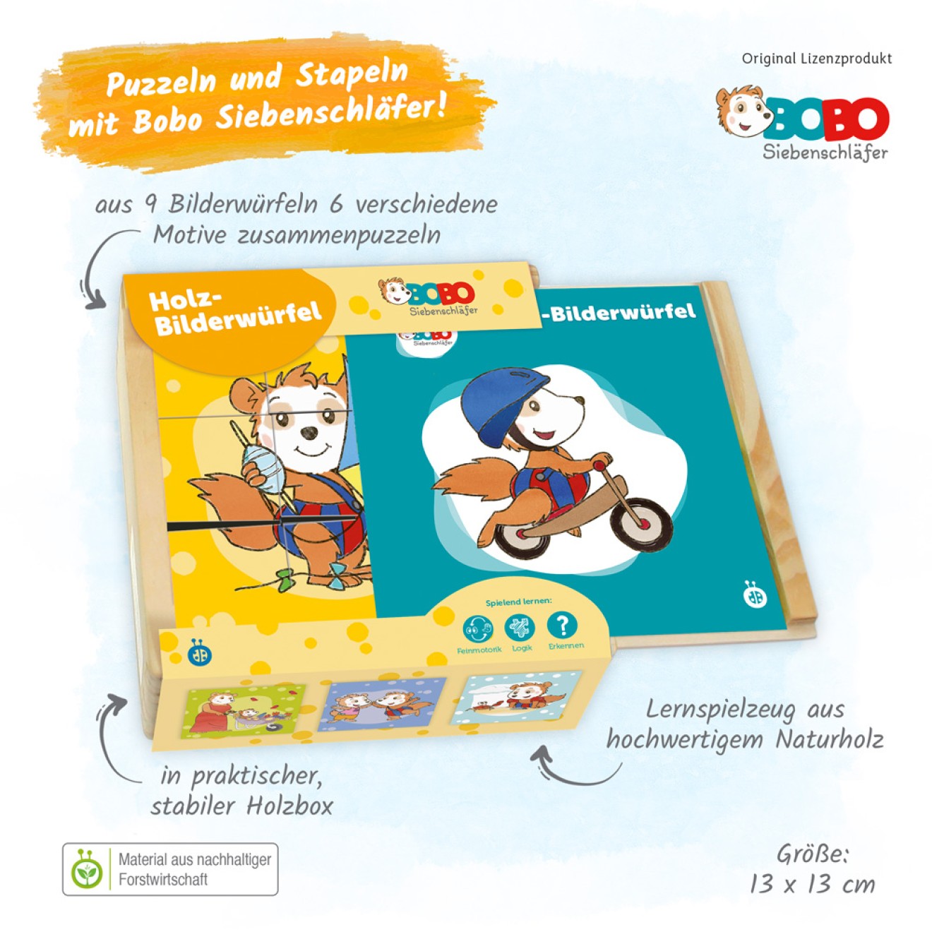 BOBO SIEBENSCHLÄFER Bilderwürfel Puzzle
