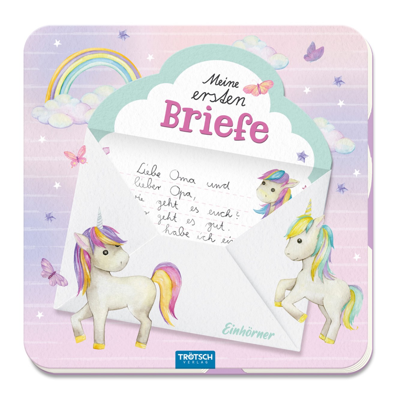 Briefpapierbuch Meine ersten Briefe "Einhorn"