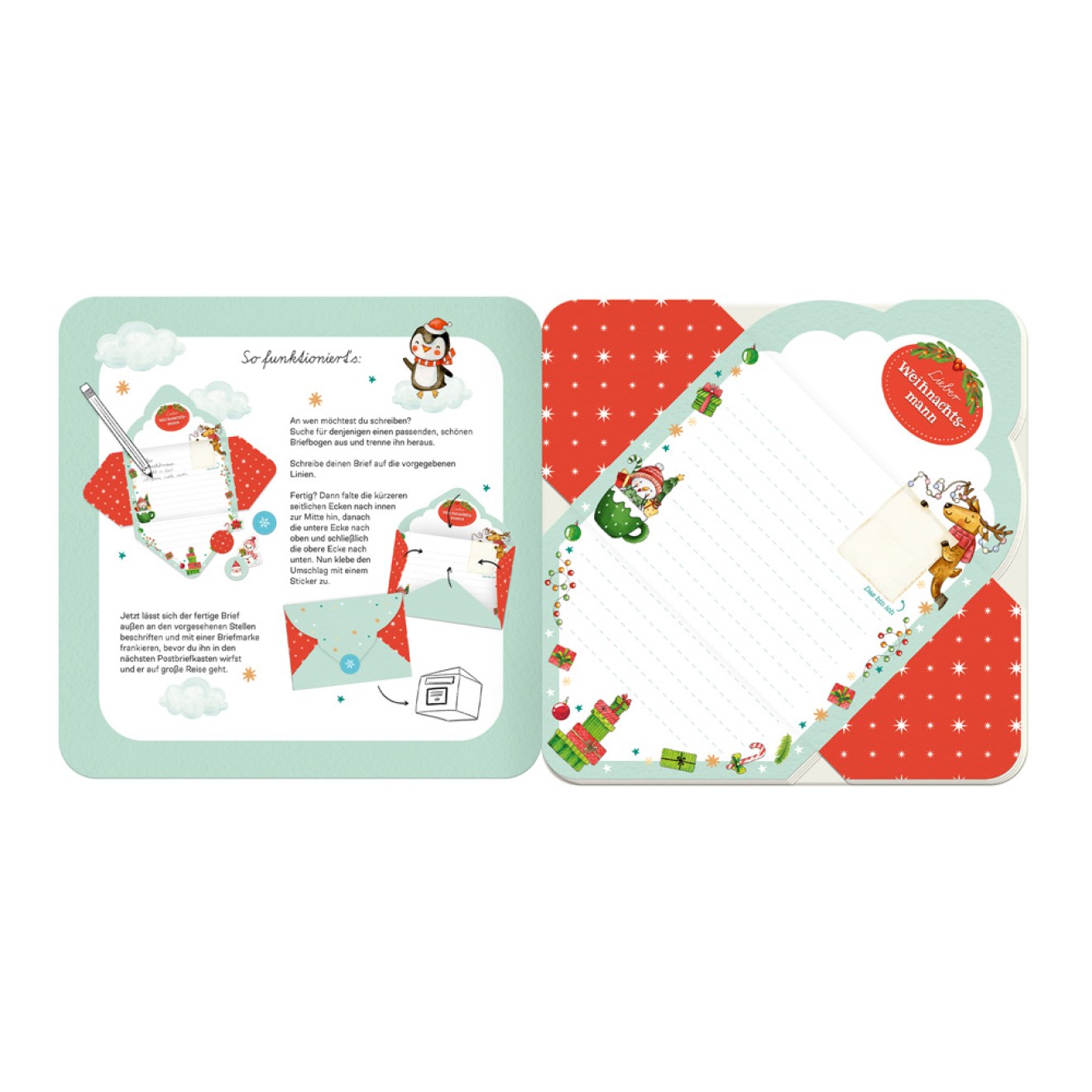 Briefpapierbuch Meine ersten Briefe "Weihnachten"