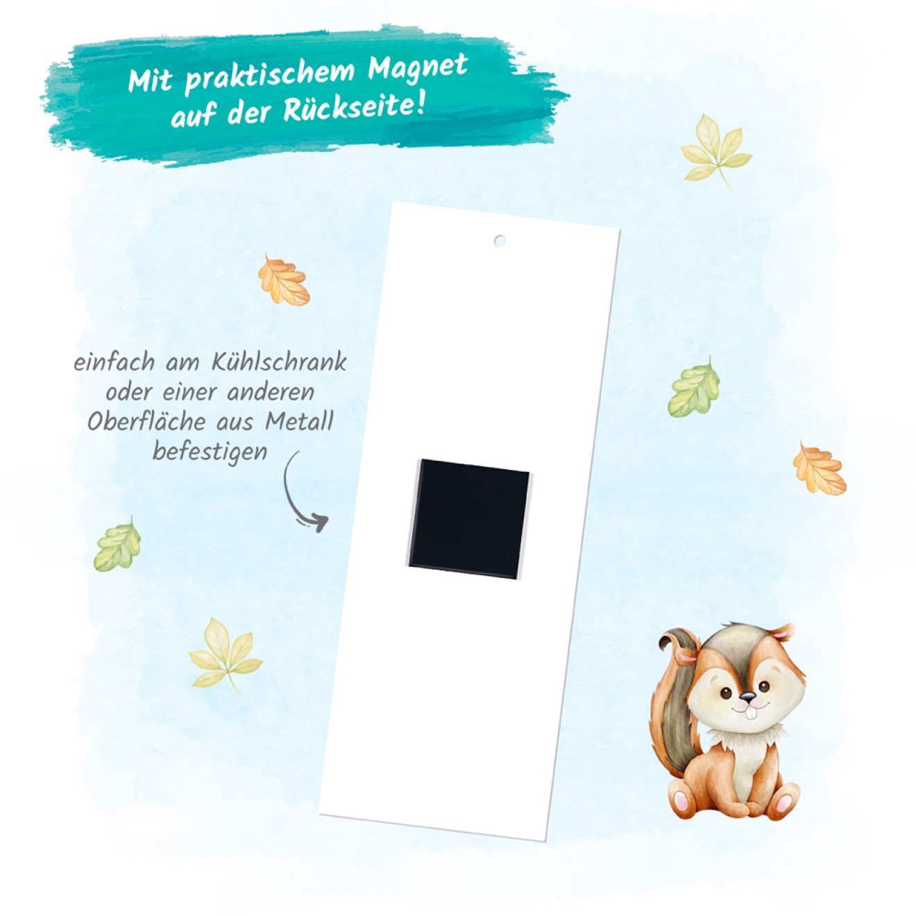 Notizblock mit Stift und Magnet "Waldfreunde"