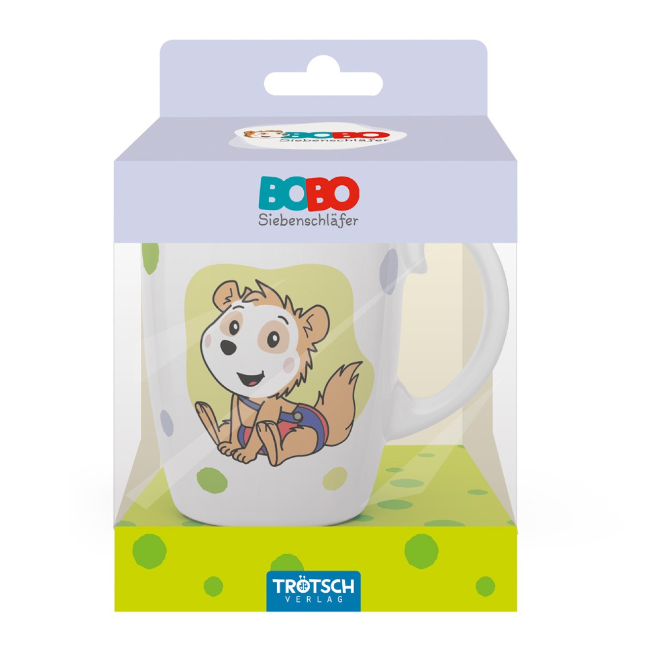 Kindertasse BOBO Punkte grün