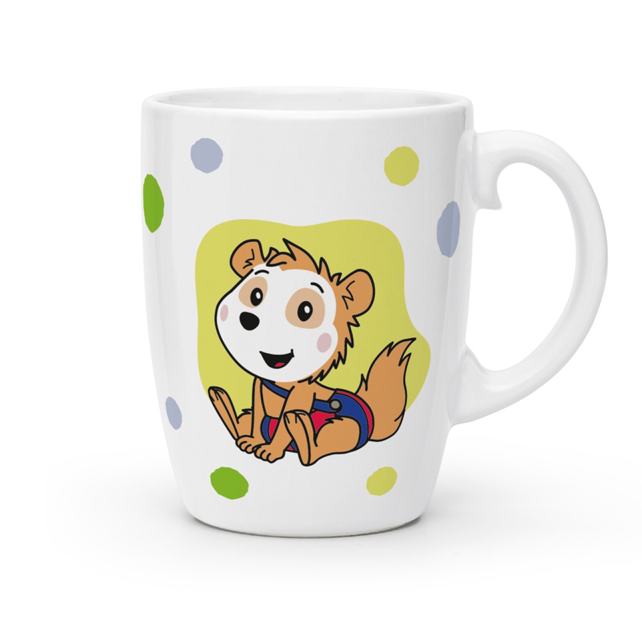 Kindertasse BOBO Punkte grün