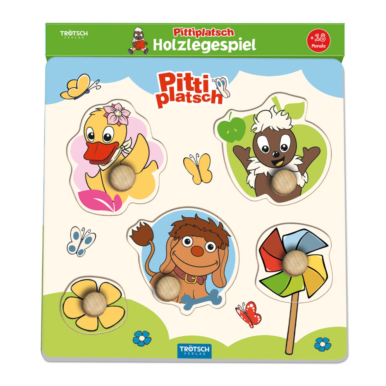 Unser Sandmännchen Holzlegespiel "Pittiplatsch"
