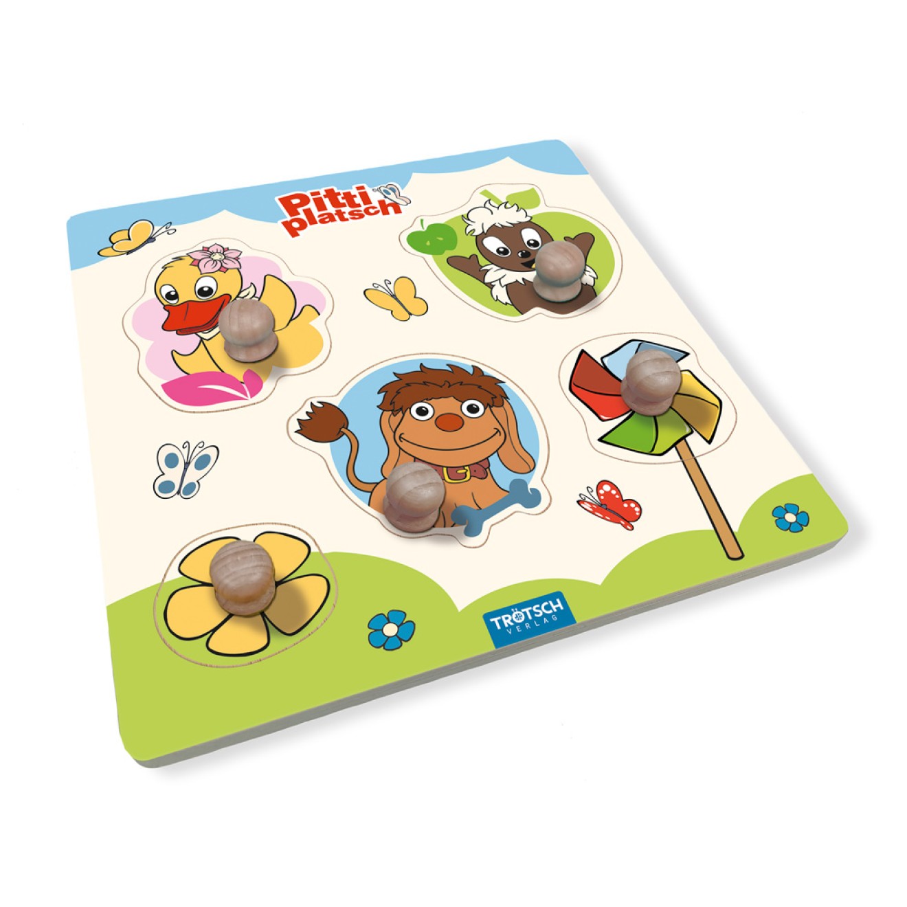 Unser Sandmännchen Holzlegespiel "Pittiplatsch"