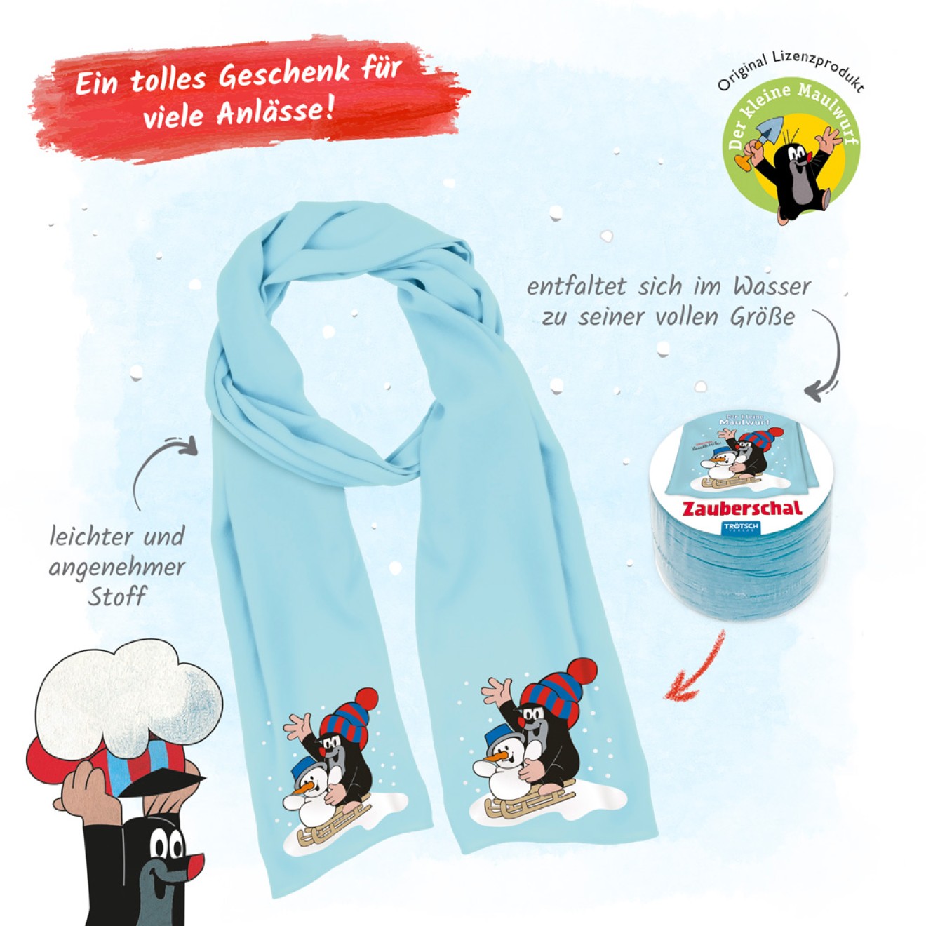Zauberschal Maulwurf Winter