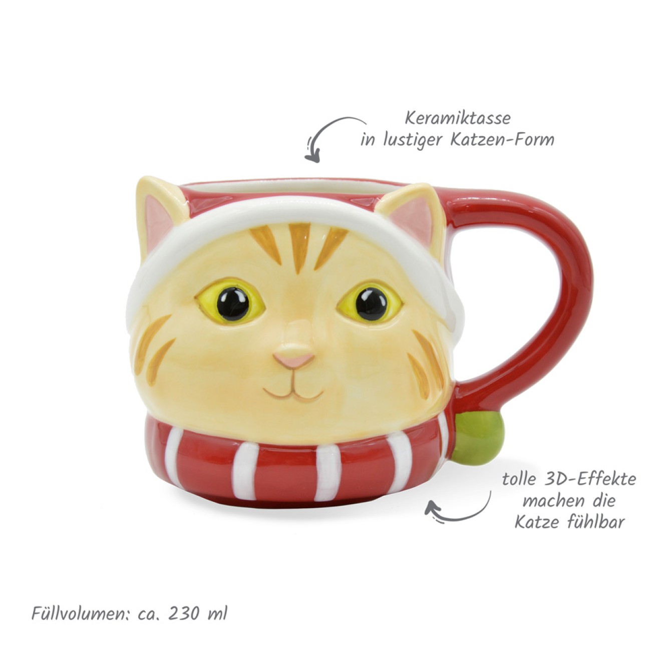 Wintertasse Katze klein