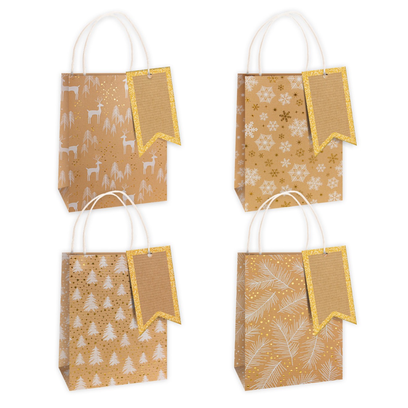 Weihnachtstasche Kraftpapier klein