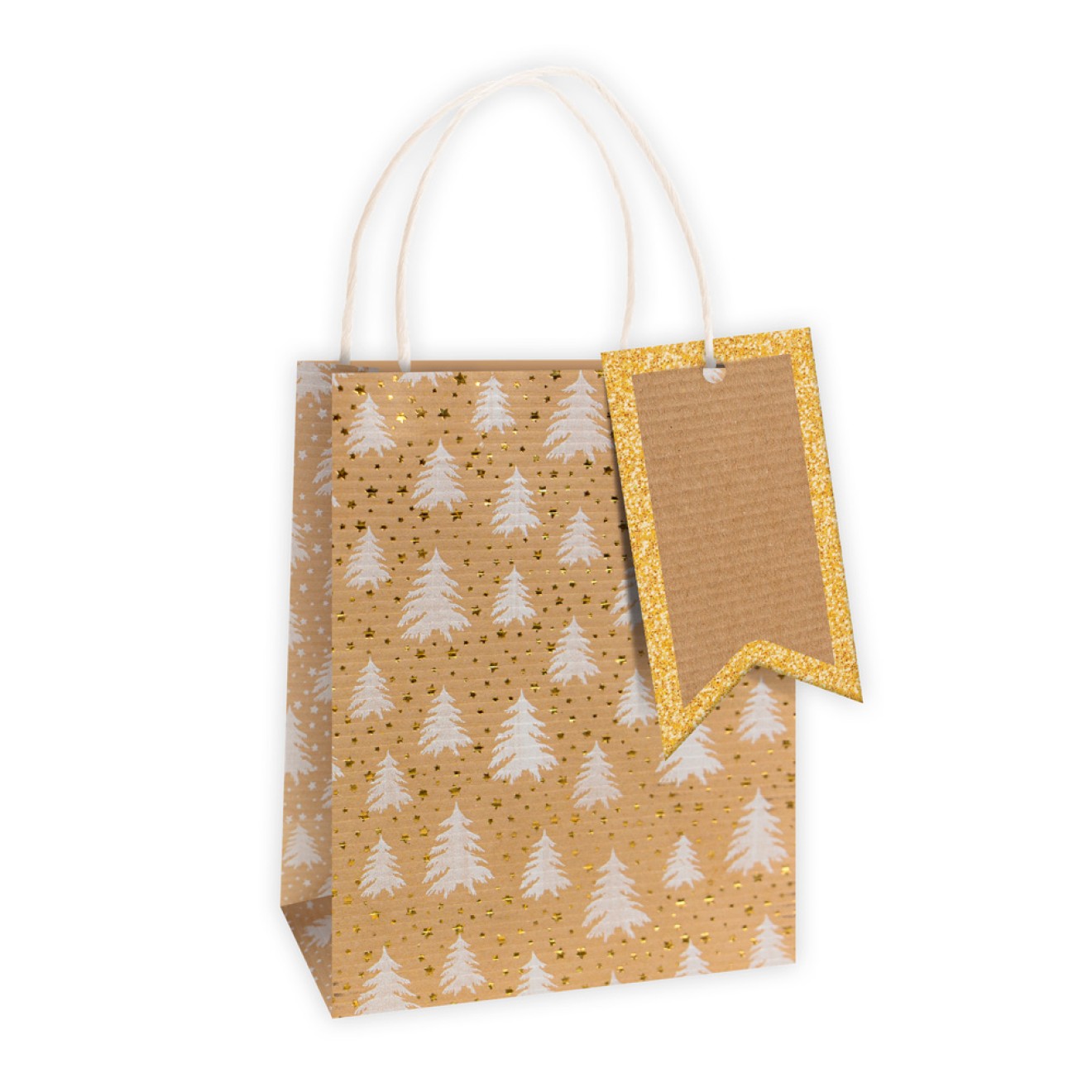 Weihnachtstasche Kraftpapier klein