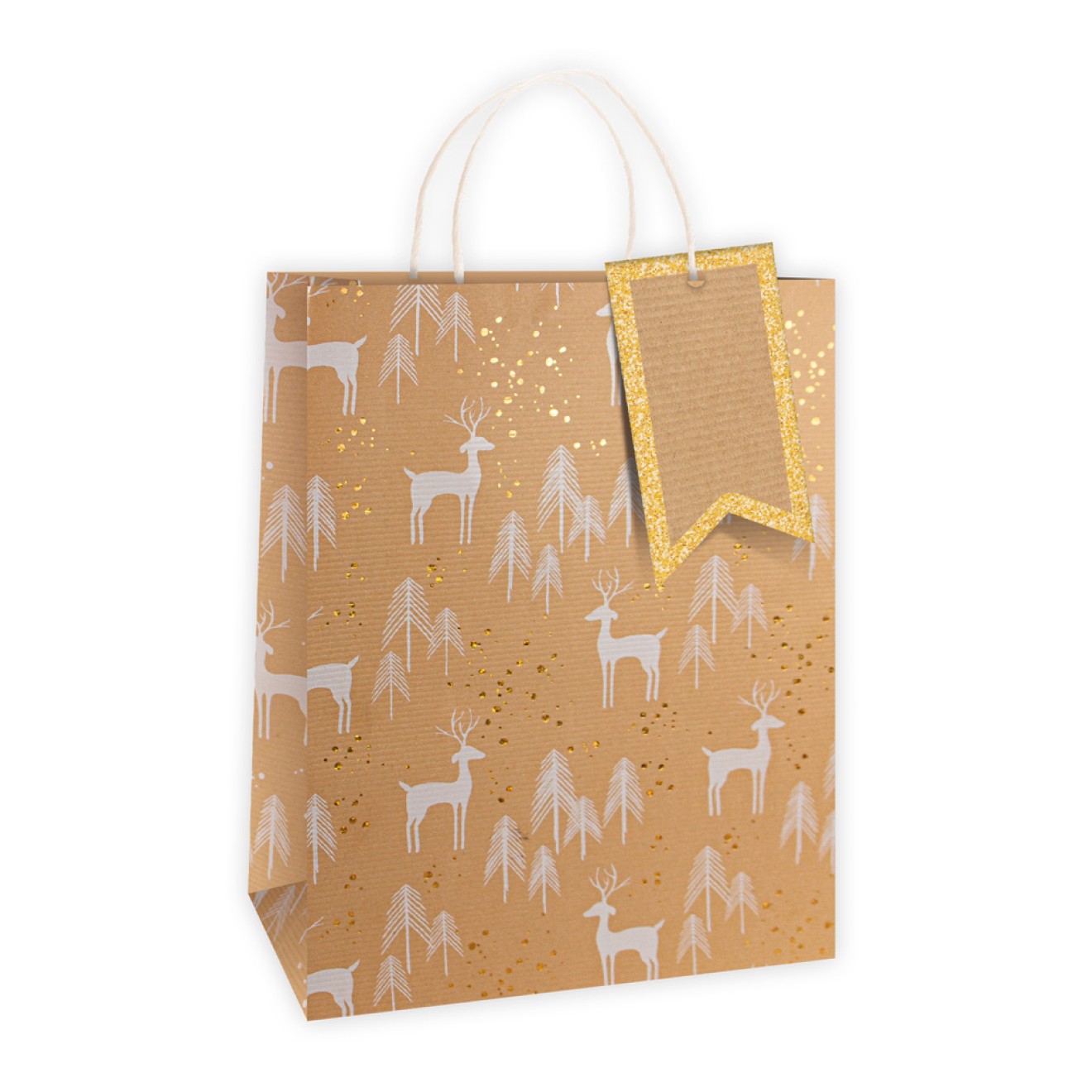 Weihnachtstasche Kraftpapier medium