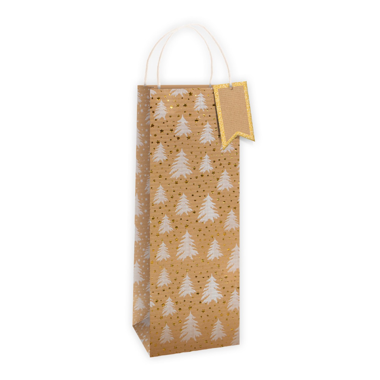 Weihnachts Flaschentasche Kraftpapier
