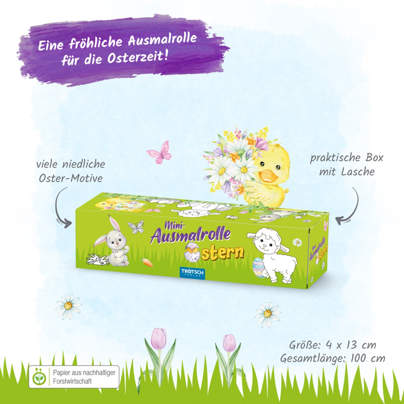 Mini-Ausmalrolle "Ostern"