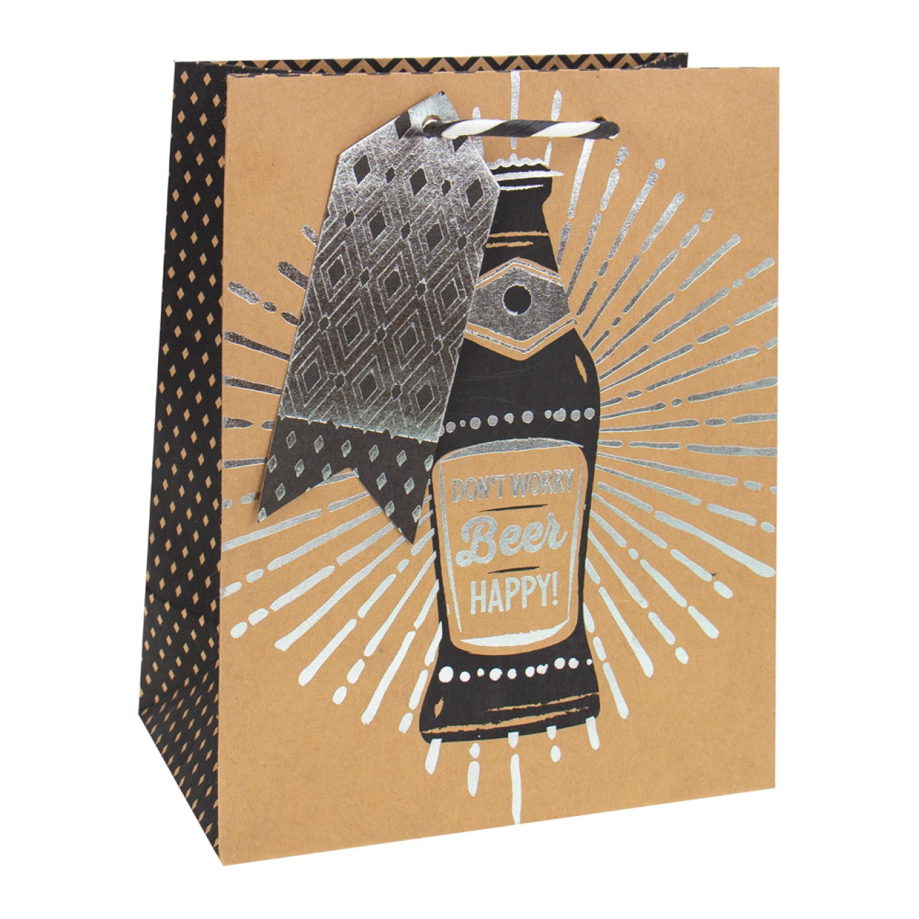 Geschenktasche "Herrentasche" Kraftpapier medium