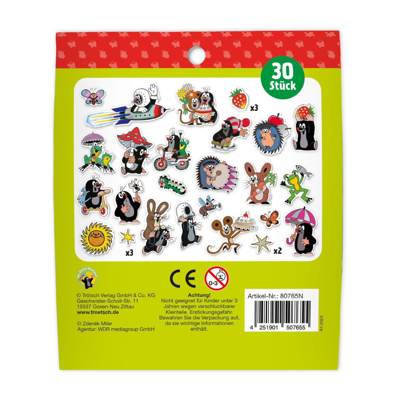 DER KLEINE MAULWURF Soft-Sticker