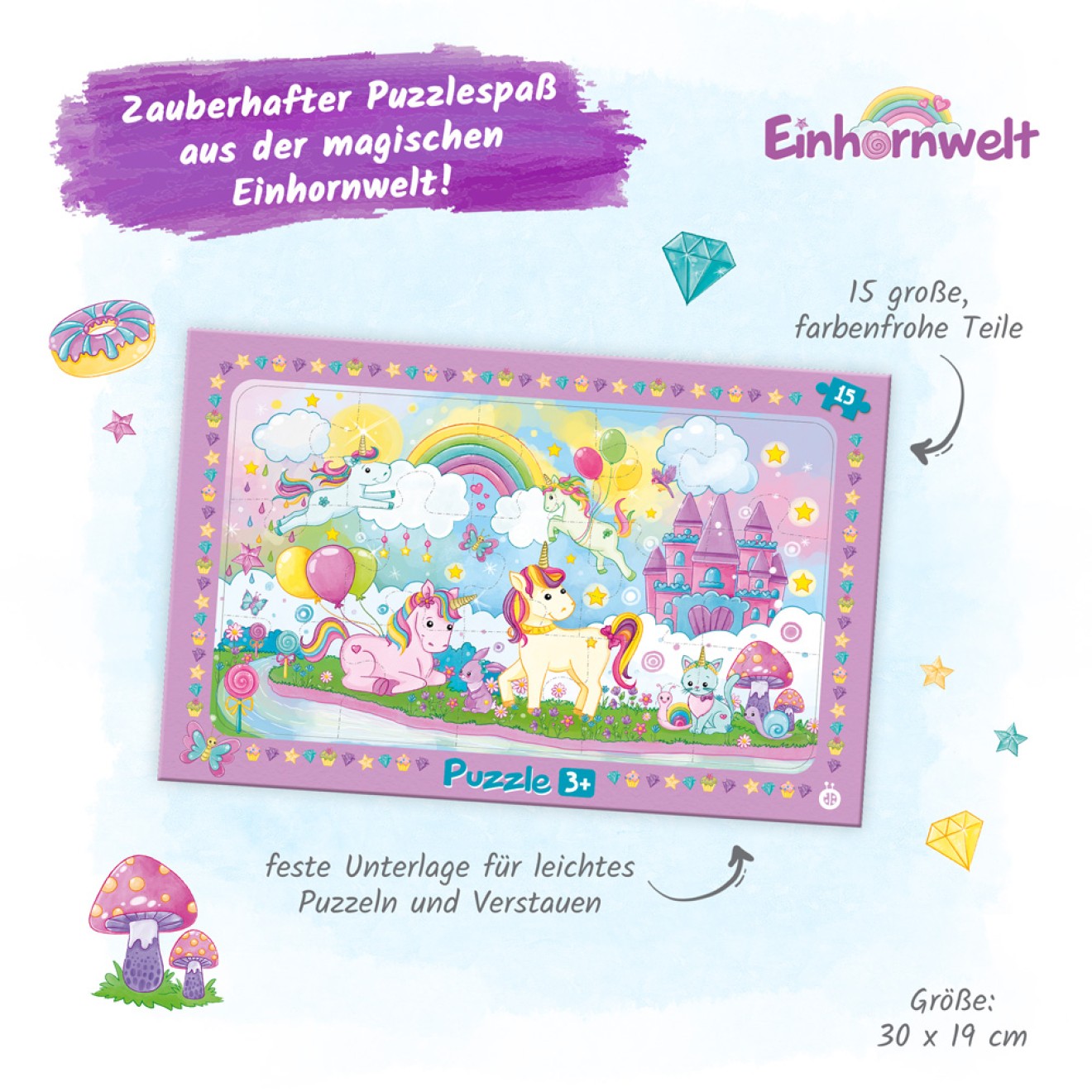 Rahmenpuzzle "Einhornwelt"