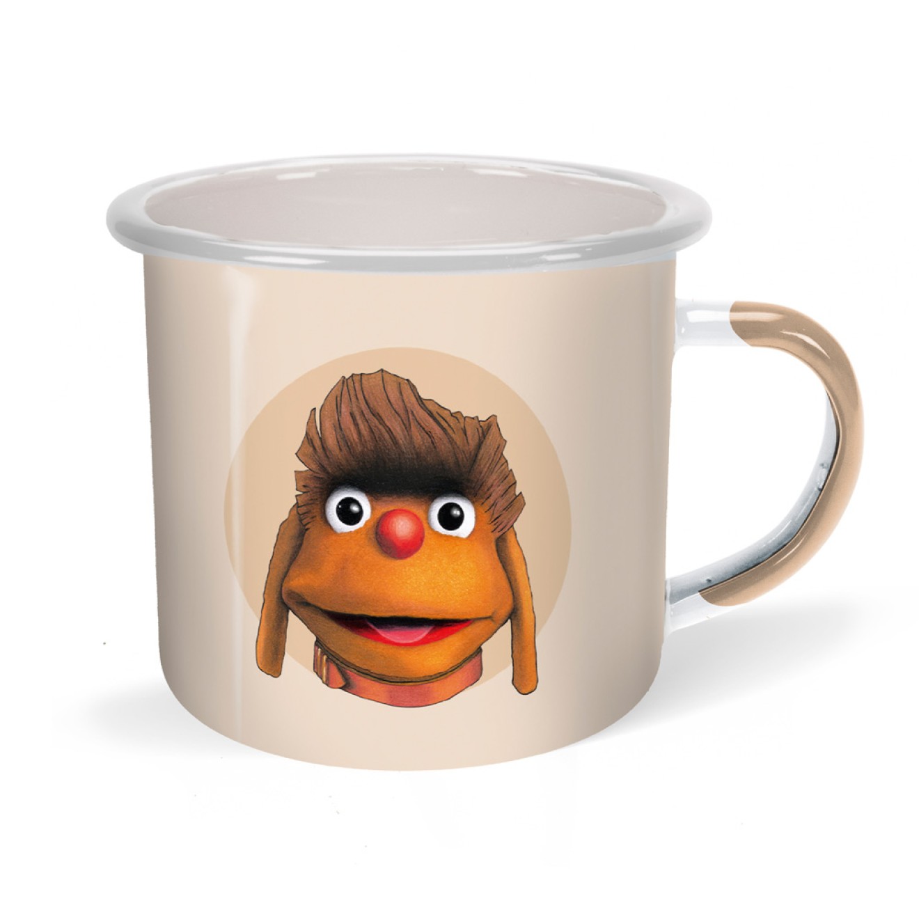 UNSER SANDMÄNNCHEN Emaillebecher "Moppi retro"